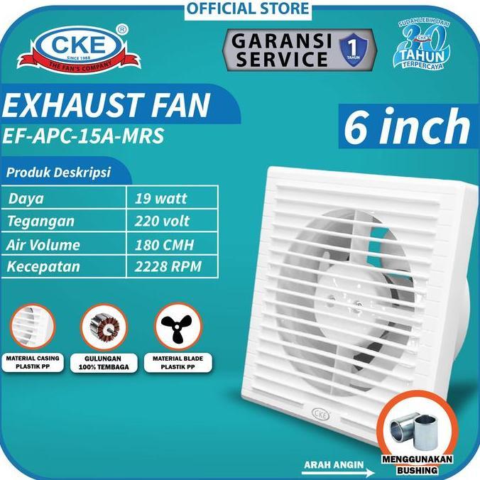 Exhaust Fan Mini Penghisap Udara 6 Inch Kipas Hexos Dinding Tembok
