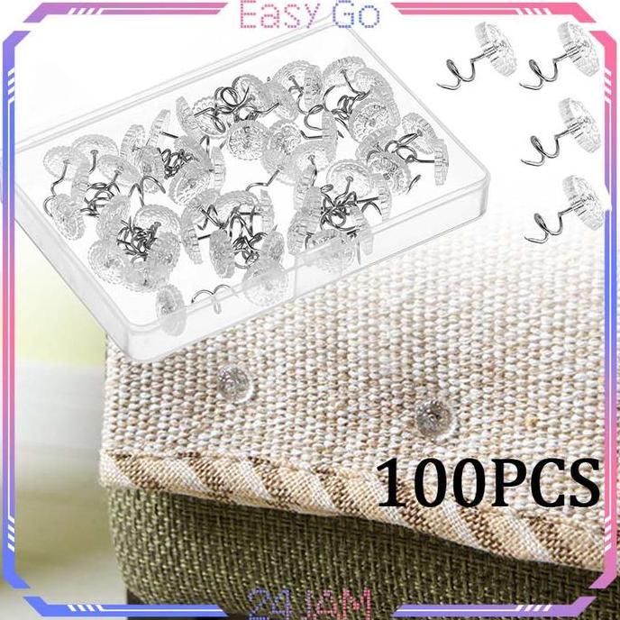 TERLARIS 100PCS/SET PAKU PAYUNG SOFA PAKU SOFA ANTI GESER PAKU KURSI SOFA ANTI LEPAS PAKU PAYUNG SAR