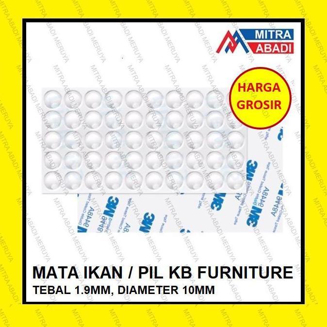 Aisuru- 3M Self Adhesive Rubber Pad Bumper Pad Peredam Pintu Damper Mata Ikan