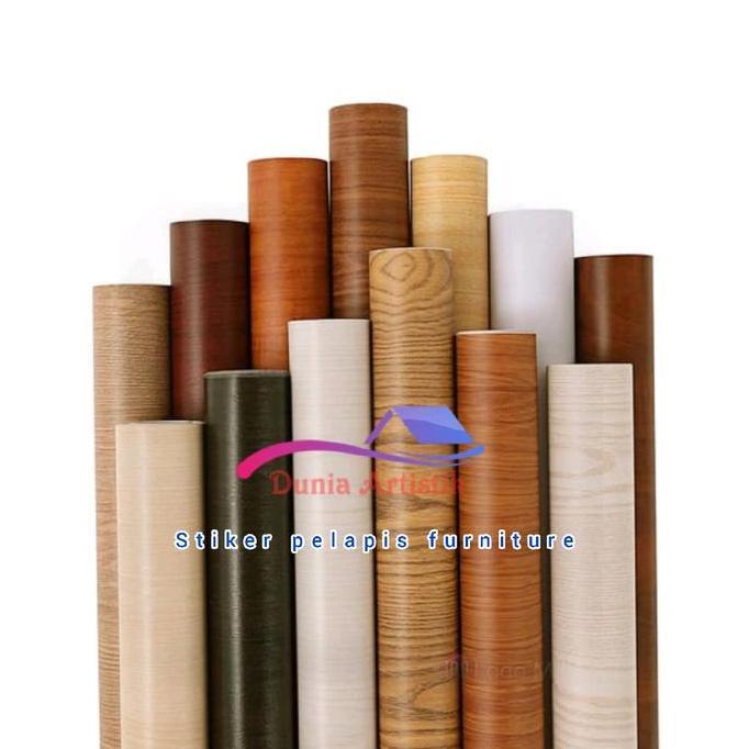 Tokoro- Pvc Shet Stiker Motif Kayu & Marmer Lebar 122 Cm X 50 Cm Pelapis Furniture Kitchen Set Dapur