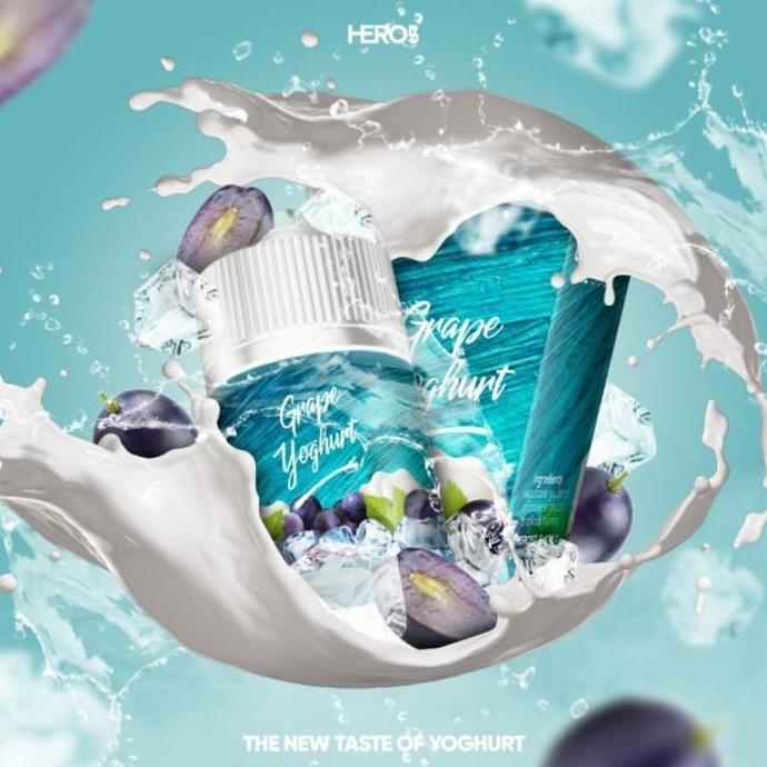 Cod,Sajabisa- Hero57 Grape Yogurt 60Ml 3Mg Anggur Yogurt Mint By R57