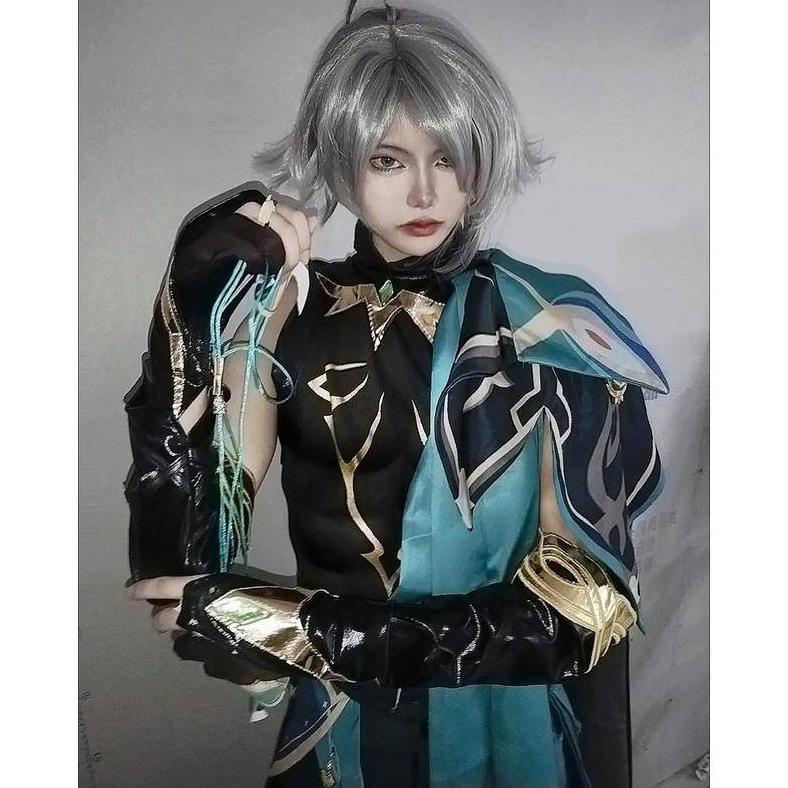 Cost WetroseGenshin Impact Alhaitham Sumeru Cos Baju Cosplay Costume Set Kostum Pria