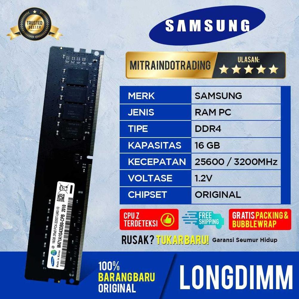 RAM SAMSUNG LONGDIMM DDR4 16GB 3200MHZ