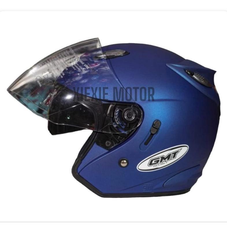 HELM SEPEDA MOTOR HALF FACE GMT DOUBLE VISOR HELM SNI HELM ORIGINAL HELM CENTRO HELM PRIA WANITA DEW