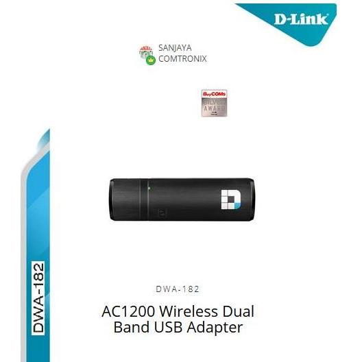 TERLARIS D-LINK DWA-182 AC1200 WIRELESS DUAL BAND USB ADAPTER