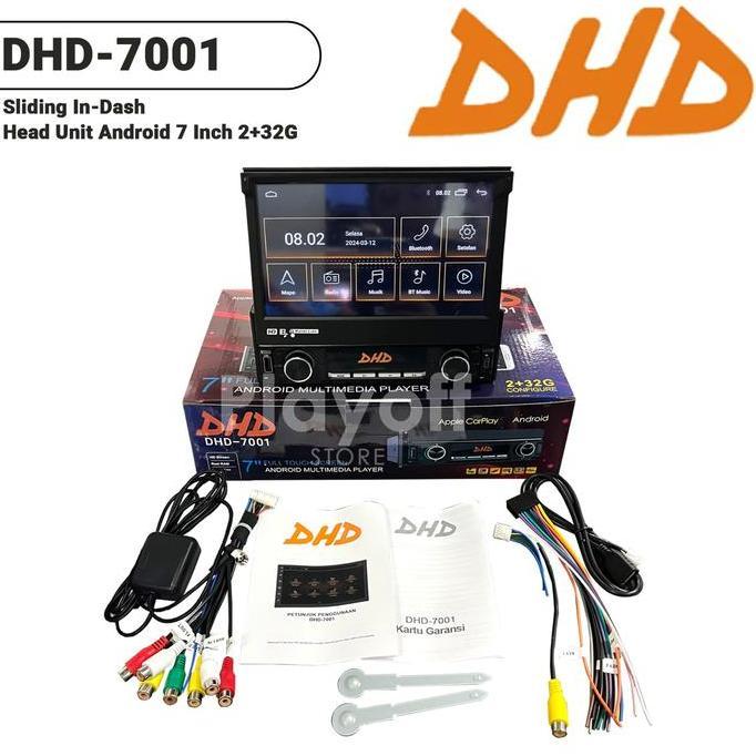 Single Din Calay Ram 2+32 GB Head Unit Android 7 inch DHD Sliding In-Dash