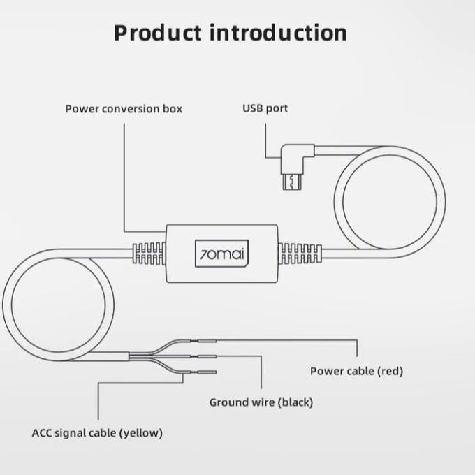70mai Hardwire Kit DashCam Untuk Parking Monitor Dash Cam As A800s