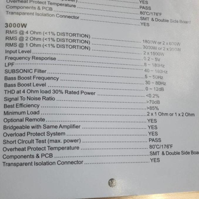 Power Monoblok Bassfire BA-3001 Monoblock Bassfire BA 3001 3W