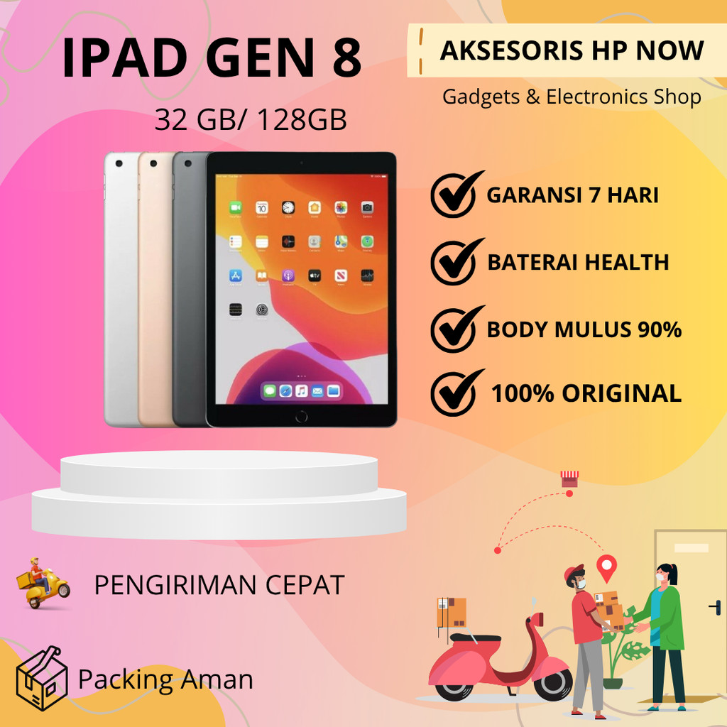 Ipad 8 10.2 Inch 2020 Gen 8 32GB 128GB Wifi Only Second ORIGINAL - AHN