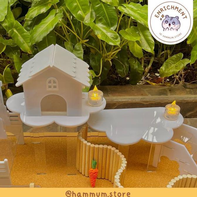 Platform Awan Akrilik | Platform Hamster Akrilik Meja Hewan