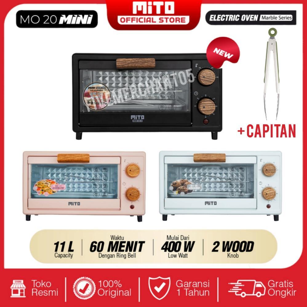 Oven Mini Mito MO 20 Kapasitas 11 Liter Oven Mito Oven Kecil Listrik Oven Panggangan Oven Pink Putih