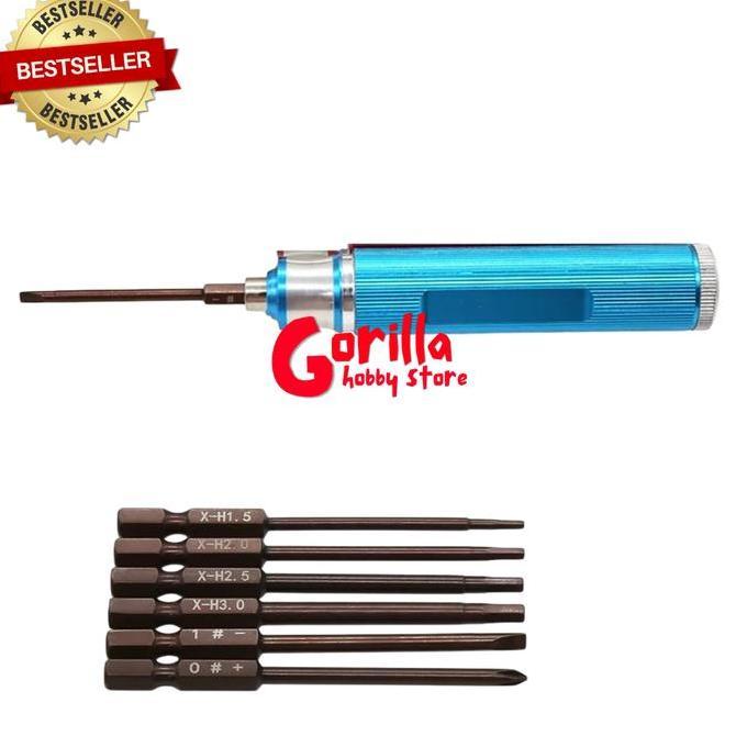 Promo Perkakas Set Obeng Rc Car Rc Airplane Rc Boat Yz-019 6 In 1 Hex Driver Screw Driver Rc Car Rc 
