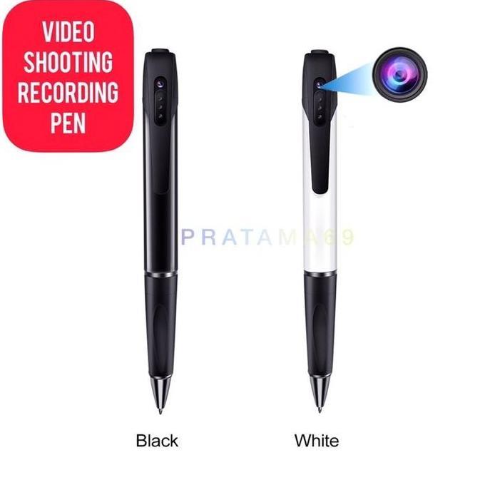 V8 Spy Cam Pen Camera 1080P - Pulpen Perekam Suara + Video + Photo Kamera  Hitam Cctv FAB