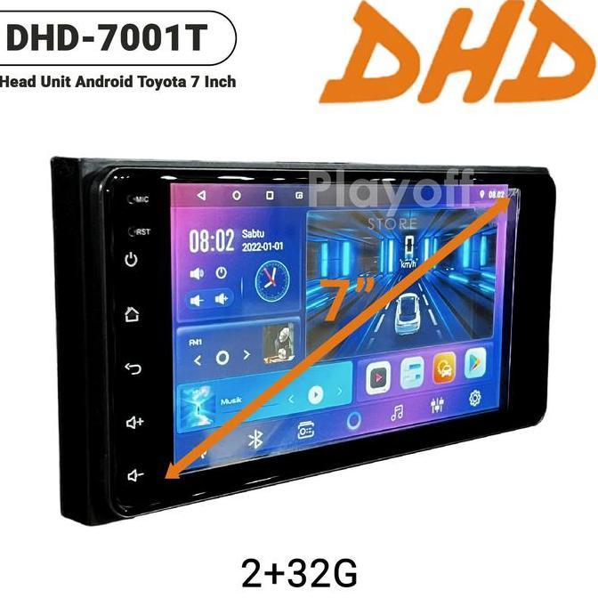 Head Unit Double Din Android 7 Inch DHD (Plug n Play Socket TOYOTA)