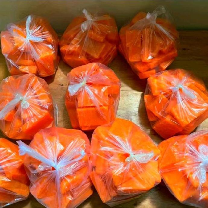 Youme- Sabun Pepaya 500Grm Rijekan Potongan Pabrik Soap Papaya Mencerahkan Jah Facial Membersihkan