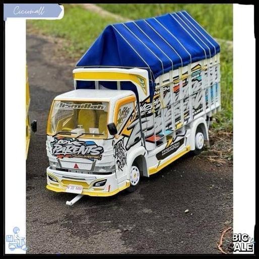 Miniatur Truk Oleng Kayu Edukasi Anak Bisa Oleng, Belok, Dan Dilengkapi Lampu Dan Terpal Dijamin Bag