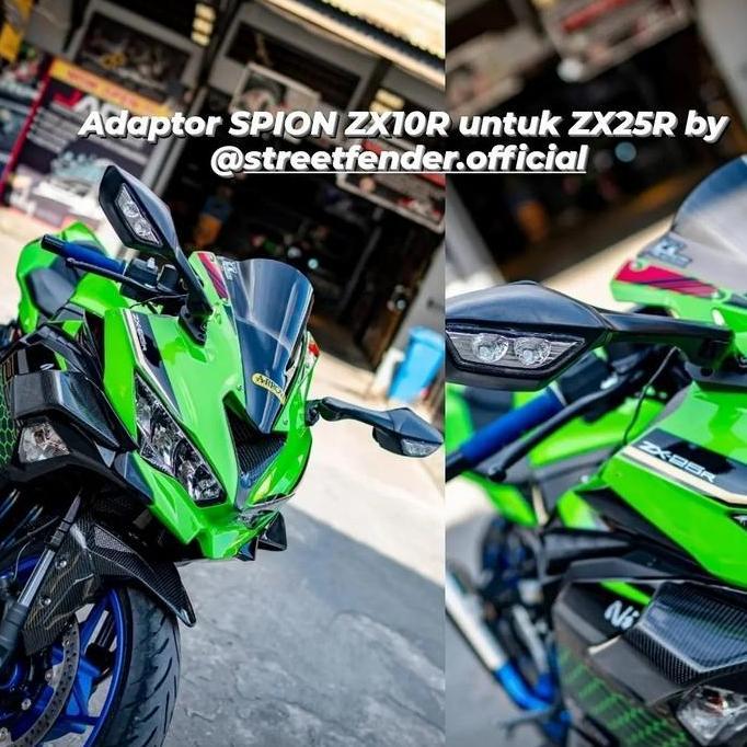 Bracket Mirror Adaptor Spion ZX10R for ZX25R Street Fender
