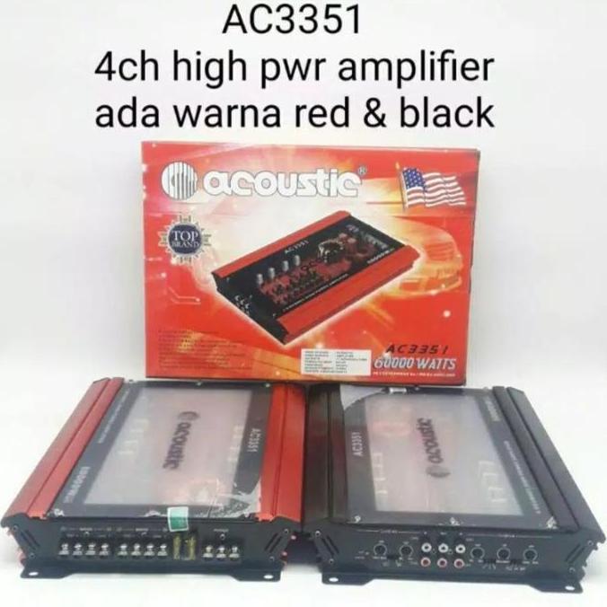 POWER ACOUSTIC AC-3351 BERKUALITAS 60.watt 4 channel terbaru
