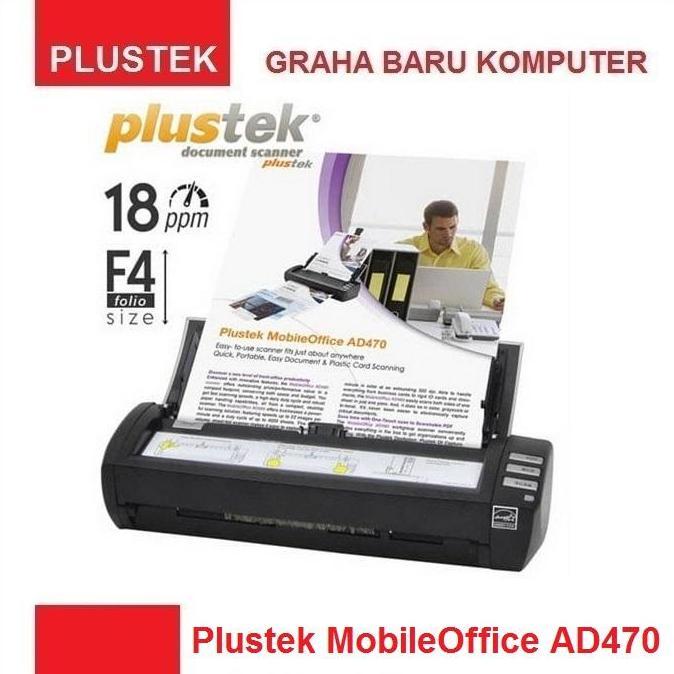 Terlaris Plustek Ad470 Scanner Komputer Adf Portable Portabel
