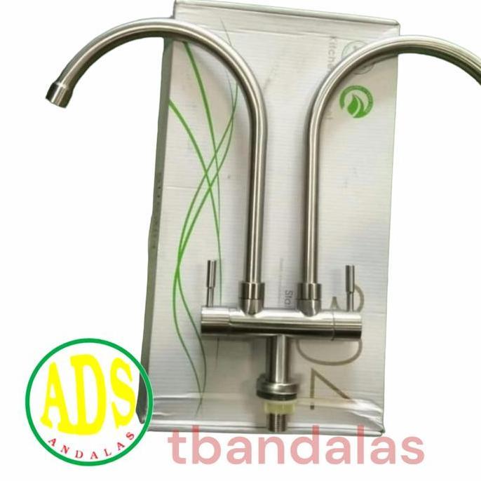 NEW keran kran angsa meja wastafel washtafel sink cabang double " inch
