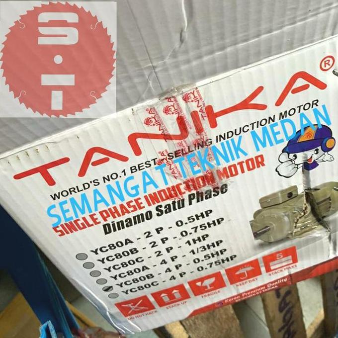 TERMURAH - DINAMO ELEKTROMOTOR LISTRIK 1/2 HP 0.5HP PUTARAN LAMBAT 1 PHASE TANIKA