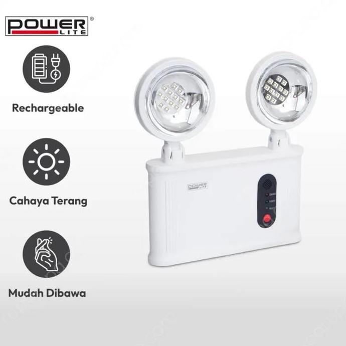LAMPU DARURAT OTOMATIS KRISBOW EMERGENCY LAMP LED 2 TWIN SPOT