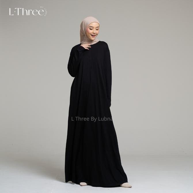 Shukyo- Gamis Inner Rna Black Kaos Spandek Muslim Desa Hitam Nyaman L Three By Lubna Nita Inner Oute
