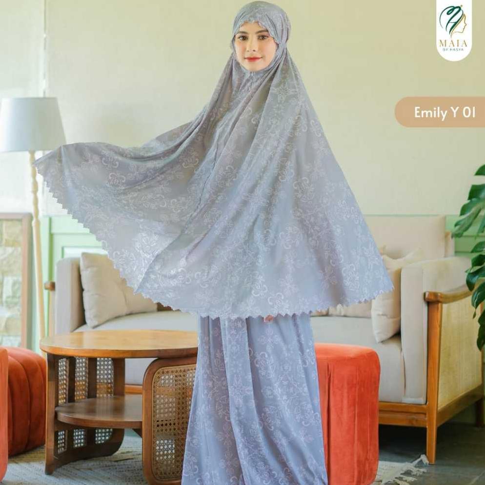 BIG SALE MAIA BY HASYA - Mukena Traveling Mini Pouch Emily Series - (Free Sajadah Muka dan Gantungan