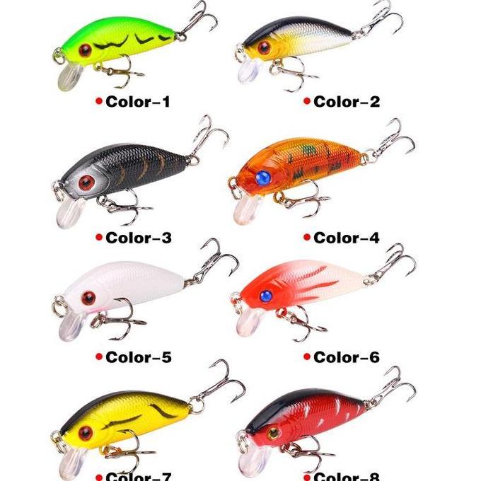 Umpan Casting Gabus Minnow 5Cm Tipe Mengapung - Lure Ikan Pancing Memancing Dengan Umpan Buatan Warn
