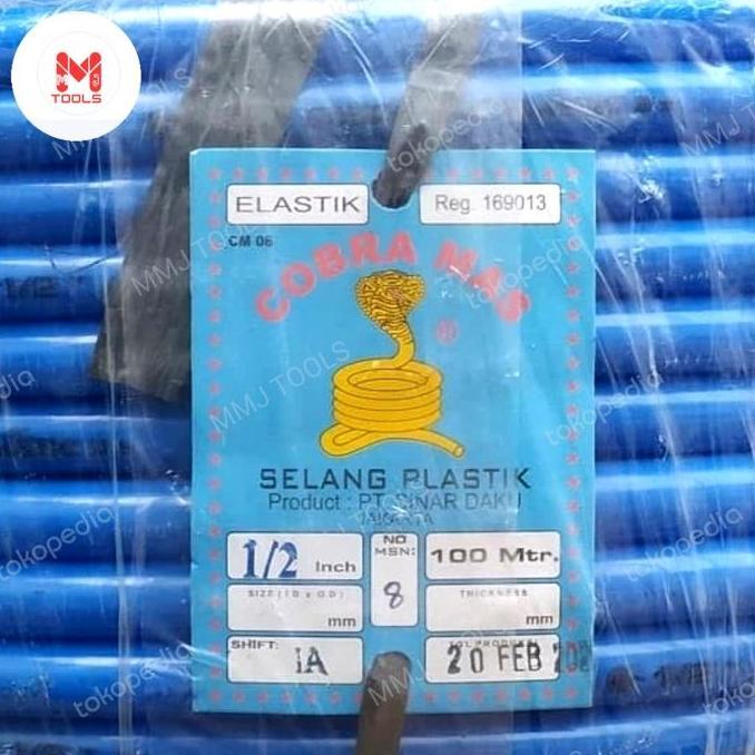 Selang Air COBRA MAS Elastis 1/2" Harga/roll- Selang Elastis COBRA MAS