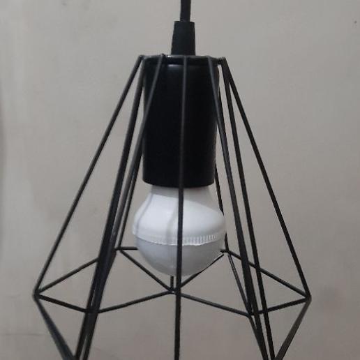 Kap Lampu Diamond/Dekorasi Kafe/Lampu Gantung/Kap Lampu Vintage Double Mini Lebih Ringan