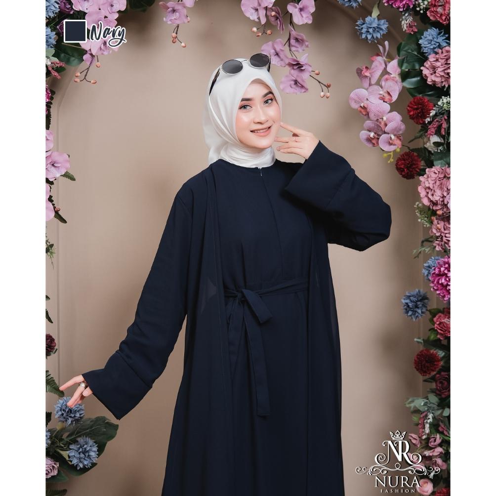 TERMURAH GAMIS ABAYA OUTER SET 2 IN 1 | Gamis outer  dress Wanita | gamis abaya set 2 in 1 | one set