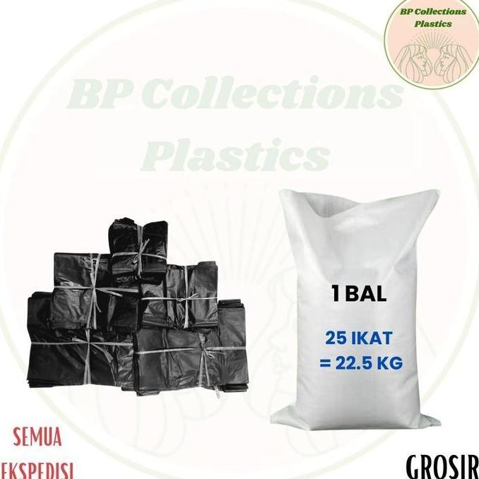 1 BAL 25 IKAT PLASTIK HD LOS HITAM TEBAL KANTONG KRESEK KILOAN 17 24 28 35 40 cm PACKING KEMASAN GRO