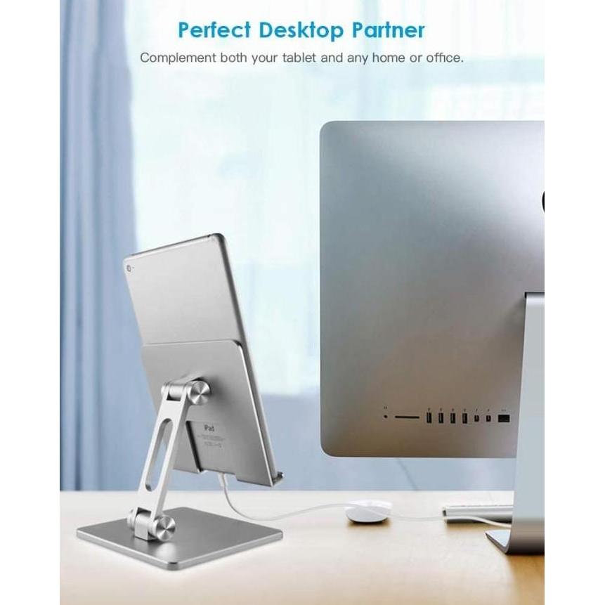 Holder Tablet Aluminium - Dudukan Tablet / Stand Holder Tablet Ipad Hp Berkualitas