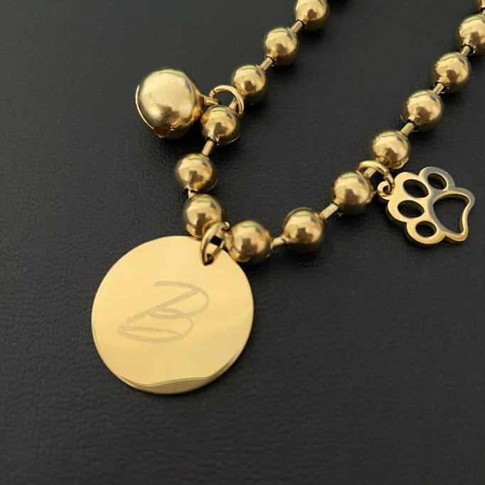 [momen.paws] PAW NECKLACE_GOLD Kalung anabul motif paw, simple dan elegan untuk identitas PM