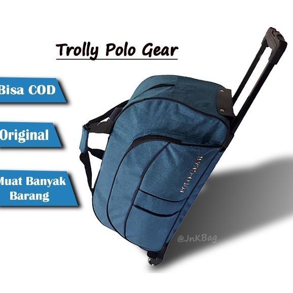 Tas Pakaian Trolly Bag Polo Gear 8827 Bahan Kanvas Ukuran Kabin Trevel bag