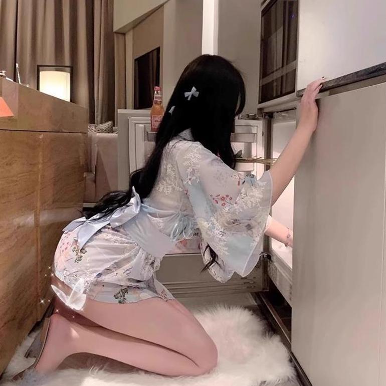 big promo lingerie sexy kimono dewasa chiffon lembut baju tidur seksi wanita hot baju tidur transpar