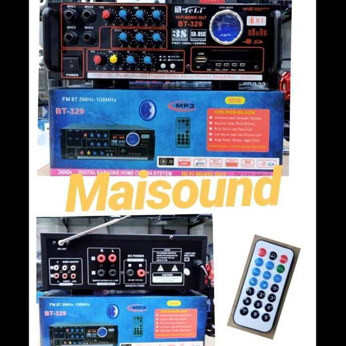 AMPLIFIER TELI BT 329 AMPLI TELI BT329 BLUETOOTH ECHO KARAOKE RADIO FM