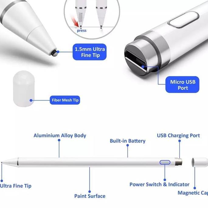 Stylus Pen Universal Samsung Tab A7 2020 / Tab A7 Lite Pencil Android Berkualitas