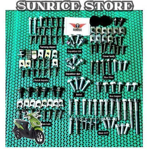 Baut Fullbody + Cvt Mio Smile - Baut Cvt Mio Smile - Baut Lengkap Mio Smile - Baut Full + Cvt Baru