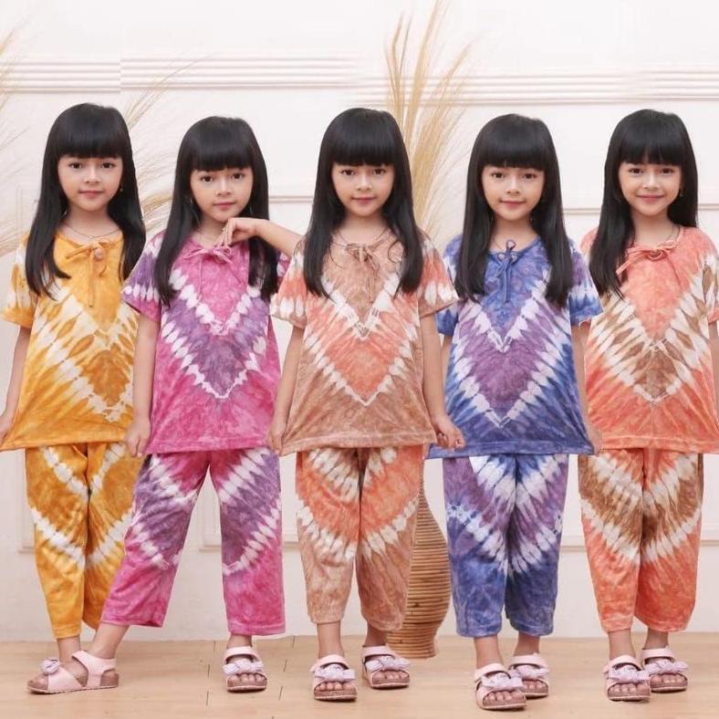 ORIGINAL SETELAN KAOS ANAK CP PEREMPUAN SETELAN ANAK CEWEK PELANGI CELANA PANJANG MURAH VIRALL