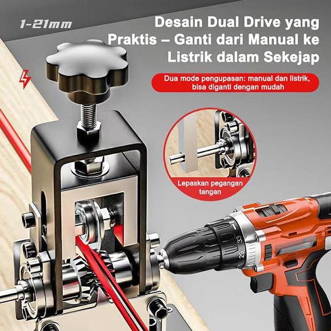 AMDOXTE Mesin Pengupas Kabel Mesin stripping kabel Manual/Bor Listrik Alat Pengupas Mesin Pengupas K