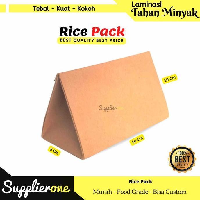 Sunn- Rice Pack 50 Pcs / Kemasan Nasi Pack / Bungkus Nasi / Pembungkus Mie Goreng