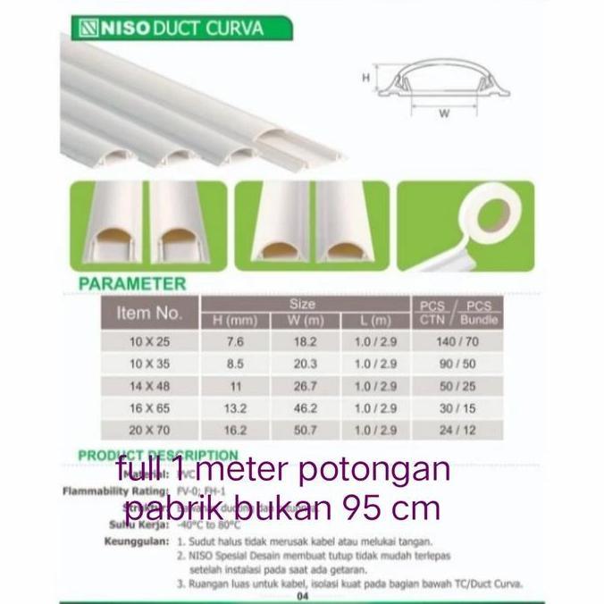 Fastx- Kabel Duct Lantai Besar Floor Cable Duct 16X65 Melengkung Oval