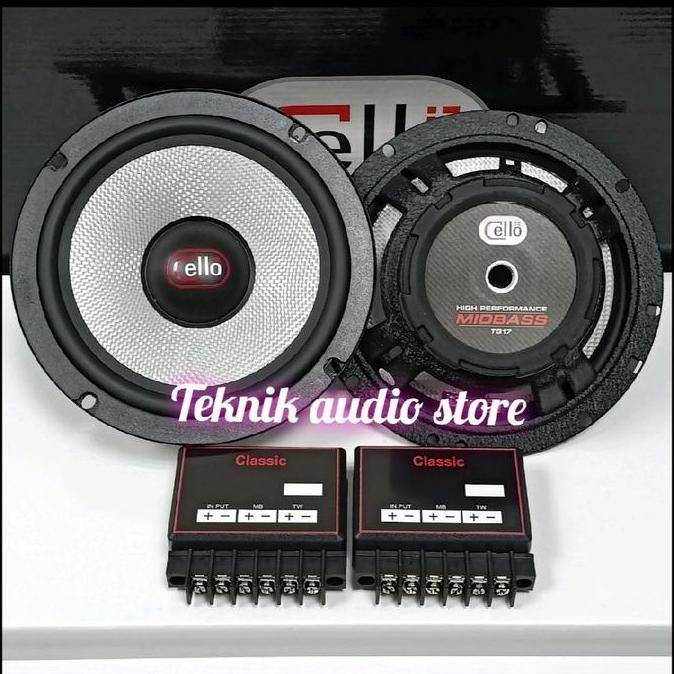Promo speaker Midbass Cello 6.5 inch TG17 plus Crossover Pasif 2way Diskon