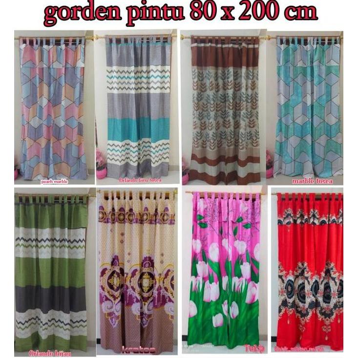 TERLARIS GORDEN PINTU KARAKTER DAN GORDEN PINTU BUNGA UK 80 X 200 CM