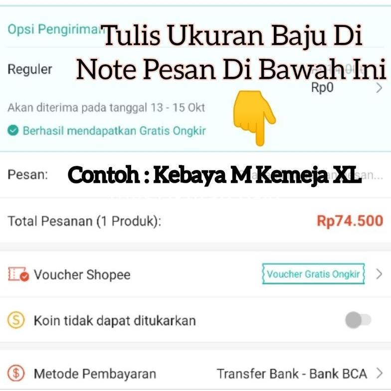 BIG PROMO Couple Kebaya Aurora Selendang Brokat Tile Modern Pasangan Kemeja Batik Pria Katun Lengan 