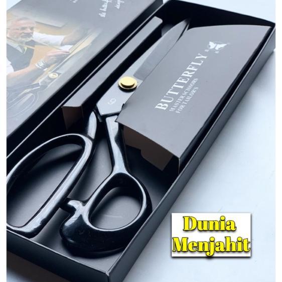 Gunting Kain Butterfly Original Hitam (Gunting Baja)  8" / 9" / 10"