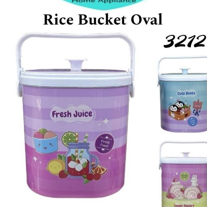 Naiba Rice Bucket Oval 3212/Termos Nasi Printing/Termos Bekal Makanan Nandos Melody