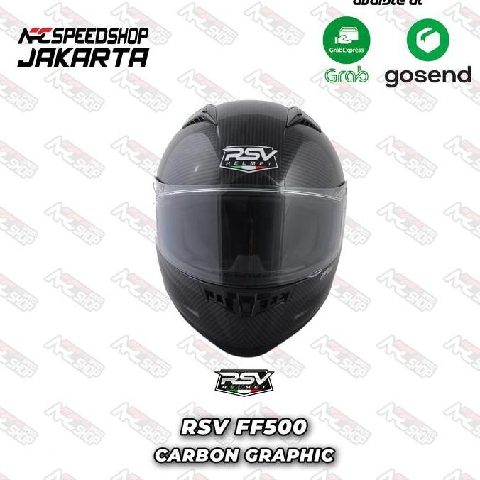 TERLARIS HELM FULL FACE RSV FF CARBON GRAPHIC - HELMET MOTOR FF